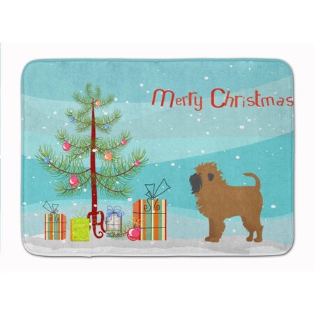 Carolines Treasures Tan Affenpinscher Christmas Tree Machine Washable Memory Foam Mat CK3439RUG